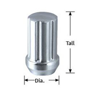 SPLINE ACORN LUG NUTS-7 SPLINE